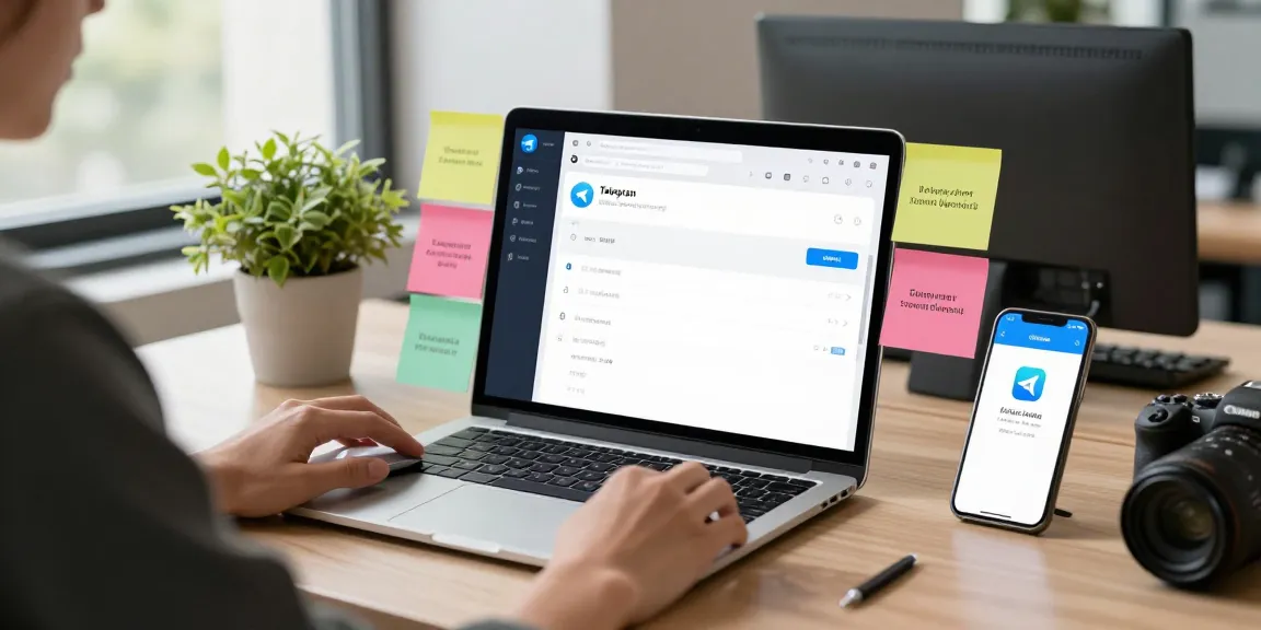 Navigate the Telegram Chinese version settings with ease in this modern workspace.