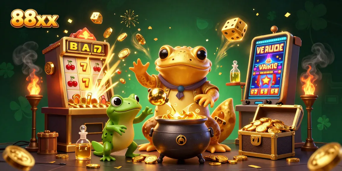 Experience thrilling slots and treasures at 88xx with golden elements and vibrant casino action